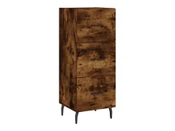 Aparador de madera contrachapada roble ahumado 34,5x34x180 cm ES97109