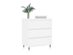 Aparador de madera contrachapada blanco 60x35x70 cm ES38449