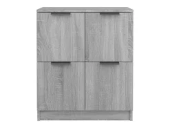 Aparador de madera contrachapada gris Sonoma 60x30x70 cm ES70616