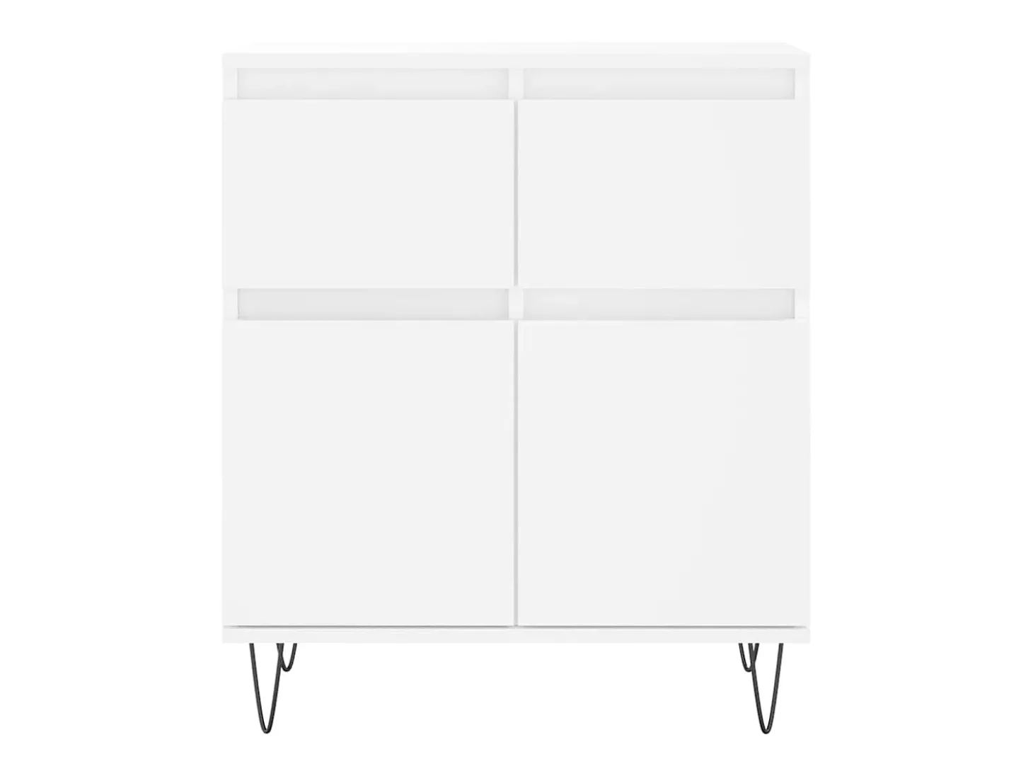 Aparador de madera contrachapada blanco 60x35x70 cm