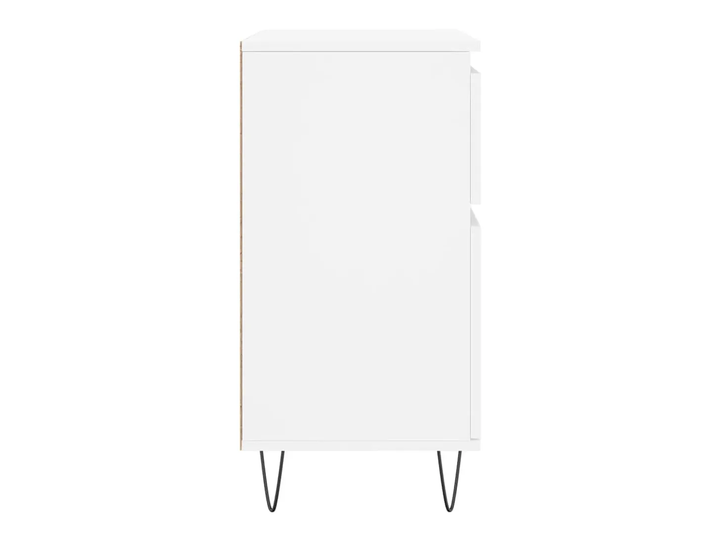 Aparador de madera contrachapada blanco 60x35x70 cm