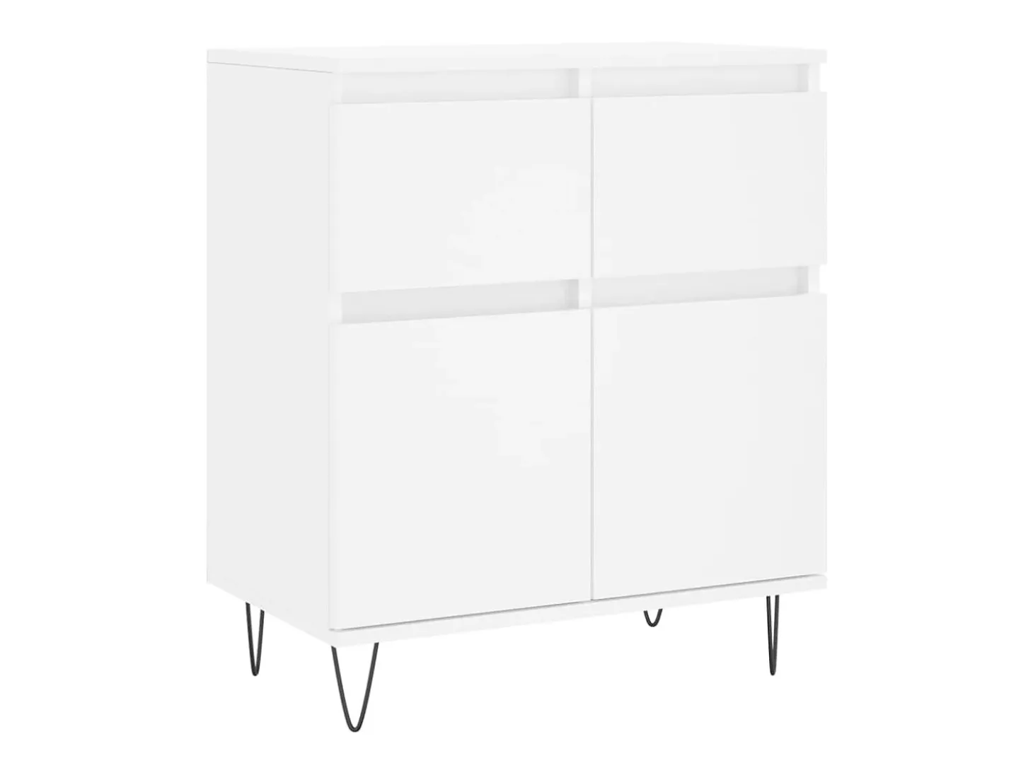 Aparador de madera contrachapada blanco 60x35x70 cm