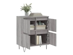 Aparador de madera contrachapada gris Sonoma 60x35x70 cm