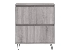 Aparador de madera contrachapada gris Sonoma 60x35x70 cm