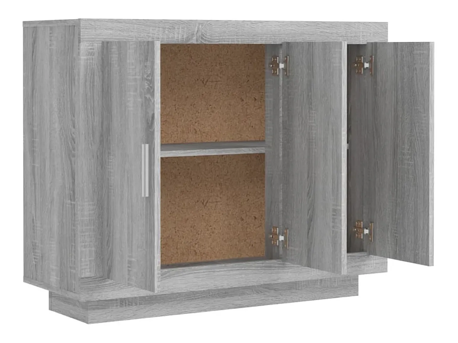 Aparador de madera contrachapada gris Sonoma 92x35x75 cm