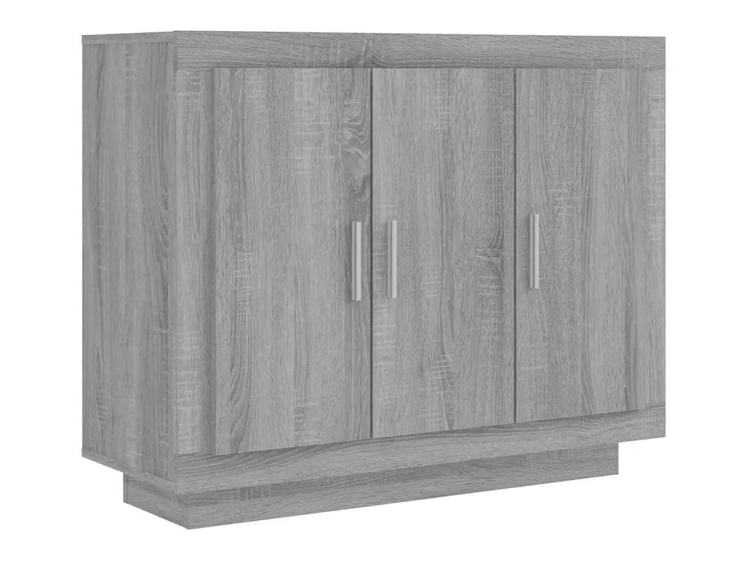 Aparador de madera contrachapada gris Sonoma 92x35x75 cm