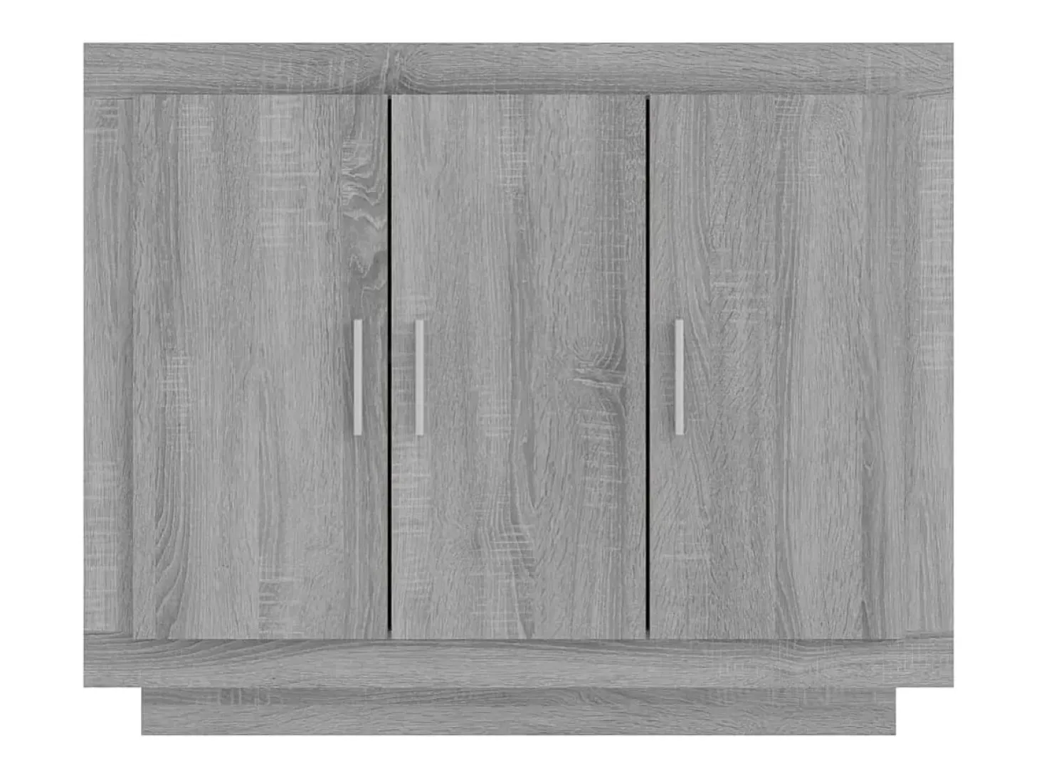 Aparador de madera contrachapada gris Sonoma 92x35x75 cm