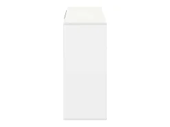Aparador de madera contrachapada blanco 120x30x75 cm