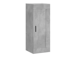 Aparador de madera contrachapada gris hormigón 34,5x34x180 cm