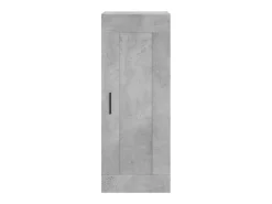 Aparador de madera contrachapada gris hormigón 34,5x34x180 cm