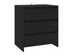 Aparador de madera contrachapada negro 70x41x75 cm ES99196