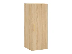 Aparador de madera contrachapada roble Sonoma 34,5x34x180 cm