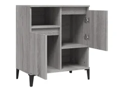 Aparador de madera contrachapada gris Sonoma 60x35x70 cm