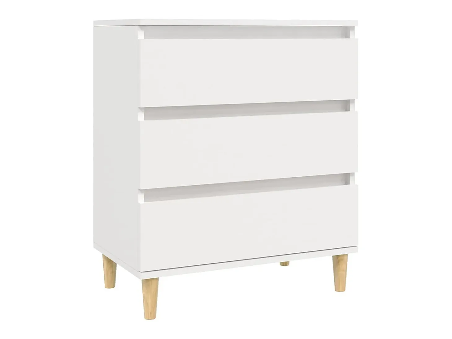 Aparador de madera contrachapada blanco 60x35x70 cm ES86681
