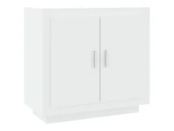 Aparador de madera contrachapada blanco 80x40x75 cm
