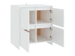 Aparador de madera contrachapada blanco 70x41x75 cm ES51494