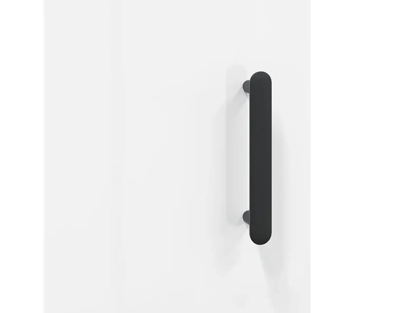 Aparador de madera contrachapada blanco brillante 69,5x34x90 cm