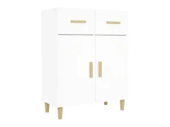 Aparador de madera contrachapada blanco 69,5x34x89 cm ES66833