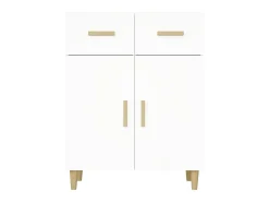 Aparador de madera contrachapada blanco 69,5x34x89 cm ES66833