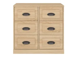 Aparador de madera contrachapada roble Sonoma 70x35,5x67,5 cm
