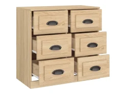 Aparador de madera contrachapada roble Sonoma 70x35,5x67,5 cm