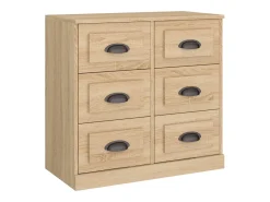 Aparador de madera contrachapada roble Sonoma 70x35,5x67,5 cm