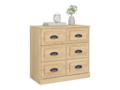 Aparador de madera contrachapada roble Sonoma 70x35,5x67,5 cm