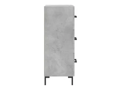Aparador de madera contrachapada gris hormigón 34,5x34x90 cm