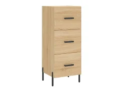 Aparador de madera contrachapada roble Sonoma 34,5x34x180 cm ES67825