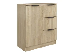 Aparador de madera contrachapada color roble Sonoma 60x30x70 cm