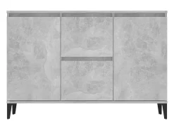 Aparador de madera contrachapada gris hormigón 102x35x70 cm