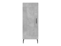 Aparador de madera contrachapada gris hormigón 34,5x34x180 cm