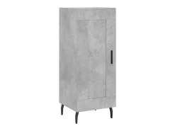 Aparador de madera contrachapada gris hormigón 34,5x34x180 cm