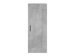 Aparador de madera contrachapada gris hormigón 34,5x34x180 cm