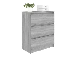 Aparador de madera contrachapada gris Sonoma 60x35x76 cm