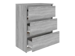 Aparador de madera contrachapada gris Sonoma 60x35x76 cm