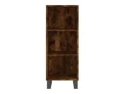 Aparador de madera contrachapada roble ahumado 34,5x34x180 cm