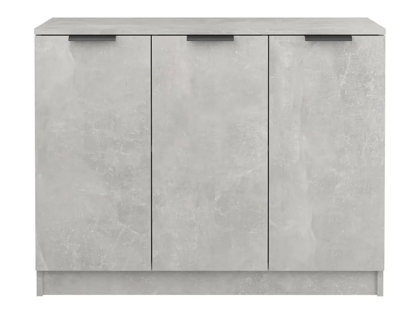 Aparador de madera contrachapada gris hormigón 90,5x30x70 cm