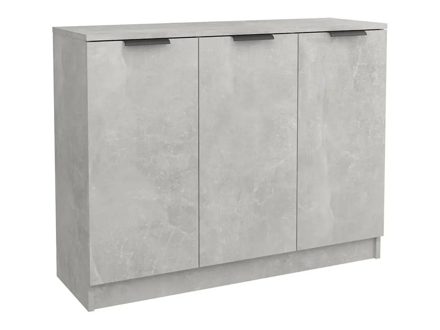 Aparador de madera contrachapada gris hormigón 90,5x30x70 cm