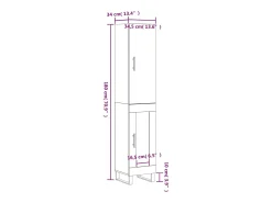 Aparador de madera contrachapada roble Sonoma 34,5x34x180 cm