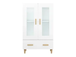 Aparador de madera contrachapada blanco 70x31x115 cm ES82935