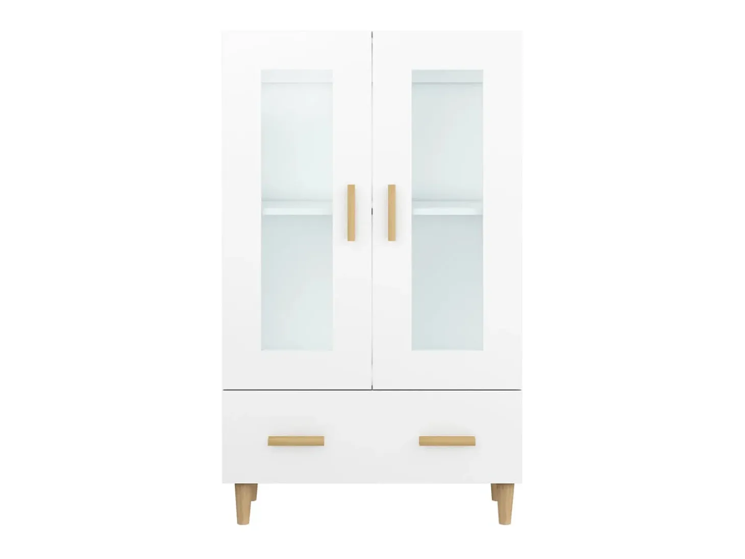 Aparador de madera contrachapada blanco 70x31x115 cm ES82935