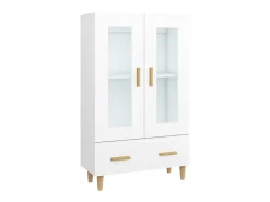 Aparador de madera contrachapada blanco 70x31x115 cm ES82935