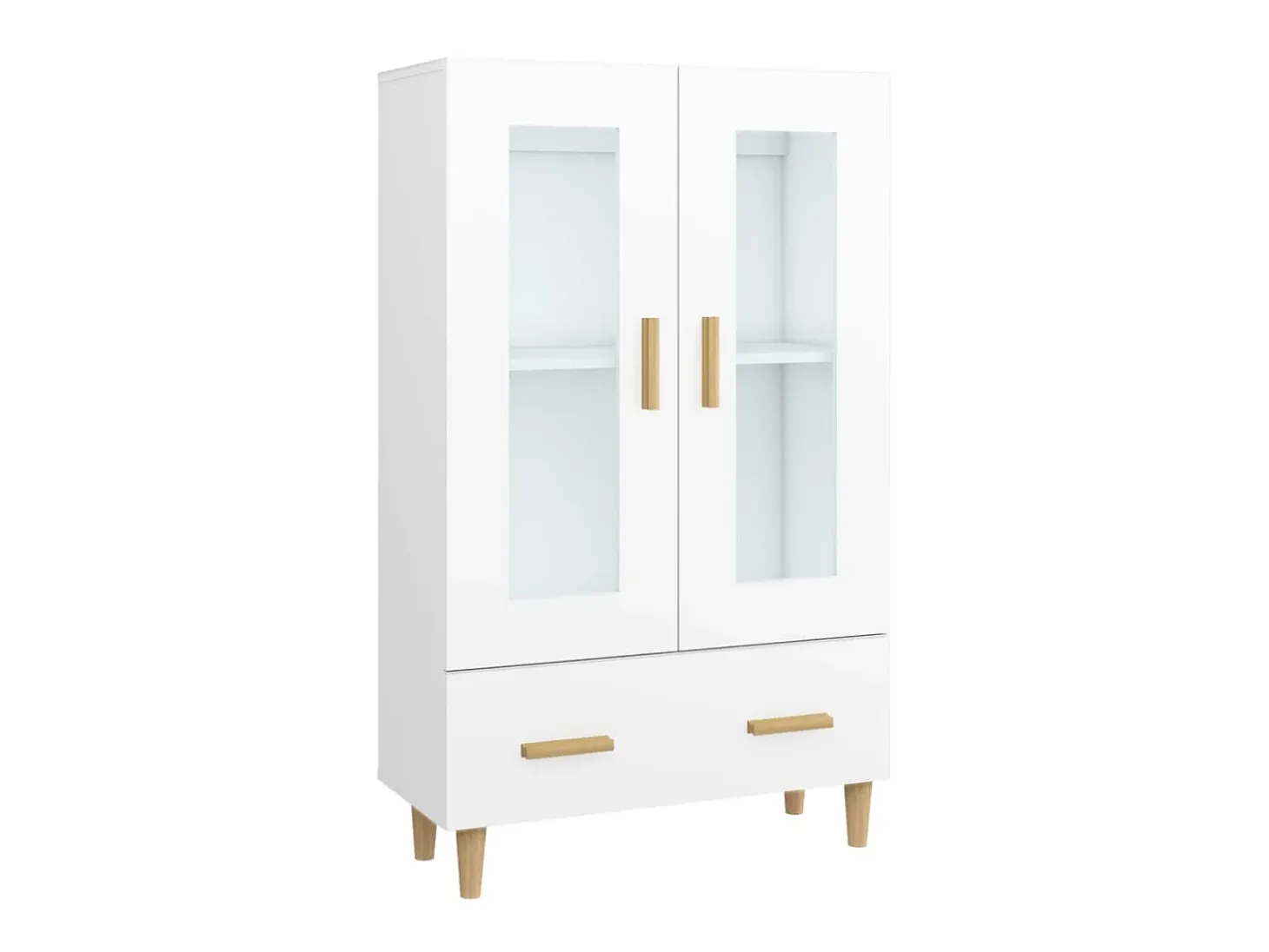 Aparador de madera contrachapada blanco 70x31x115 cm ES82935