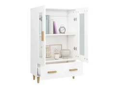 Aparador de madera contrachapada blanco 70x31x115 cm ES82935