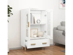 Aparador de madera contrachapada blanco 70x31x115 cm ES82935