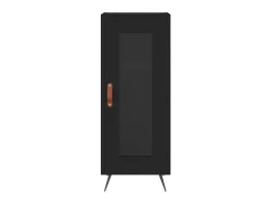 Aparador de madera contrachapada negro 34,5x34x90 cm ES22884