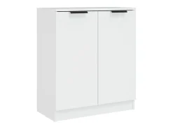 Aparador de madera contrachapada blanco 60x30x70 cm