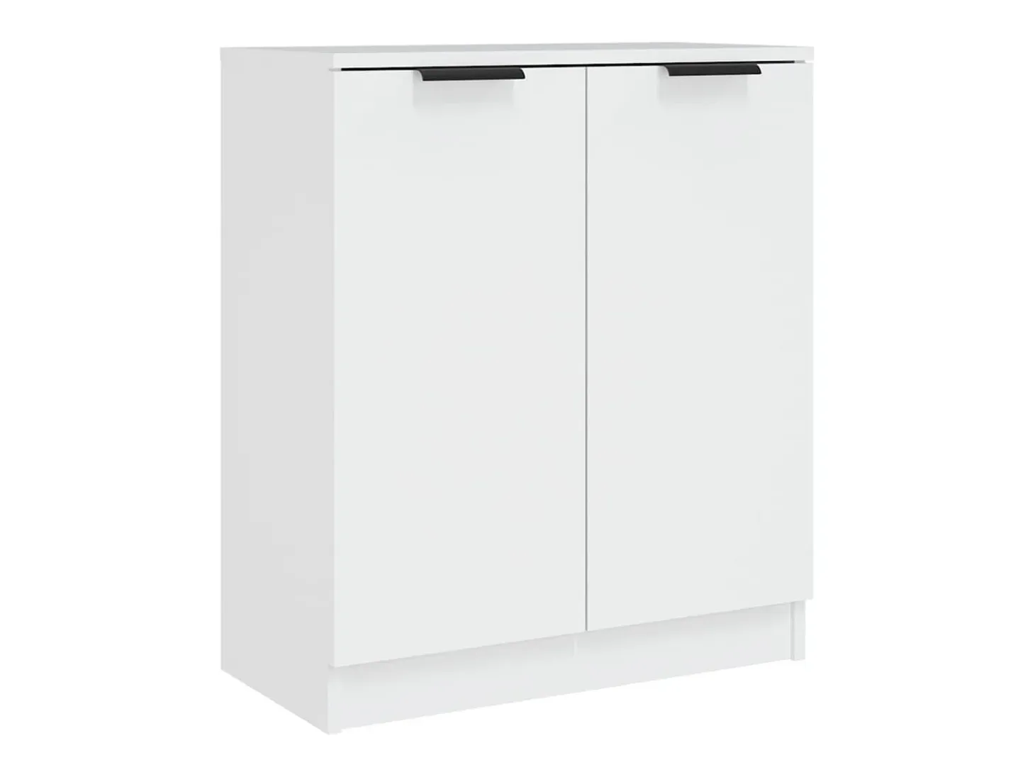 Aparador de madera contrachapada blanco 60x30x70 cm