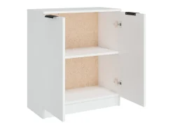 Aparador de madera contrachapada blanco 60x30x70 cm